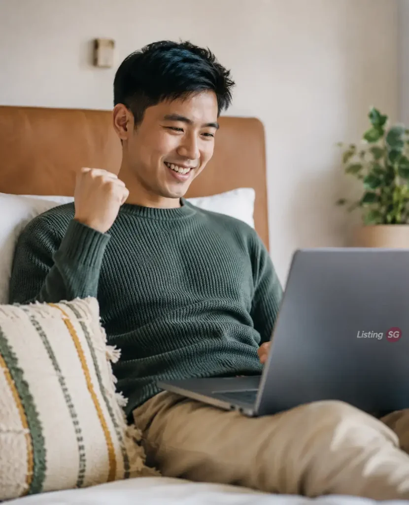 List Your Business Cozy Man on Sofa