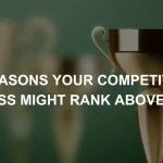Gold trophy representing 10 reasons a competitor’s business may rank higher in Singapore search results.
