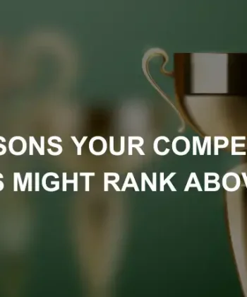 Gold trophy representing 10 reasons a competitor’s business may rank higher in Singapore search results.